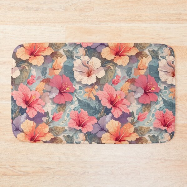 Item preview, Postal Watercolor Hibiscus Floral Pattern 2 designed and sold by Rae-SunshineArt.