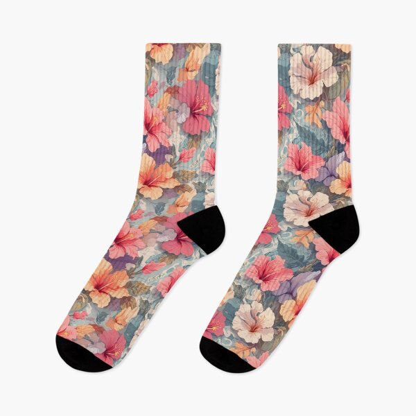 Item preview, Postal Watercolor Hibiscus Floral Pattern 2 designed and sold by Rae-SunshineArt.