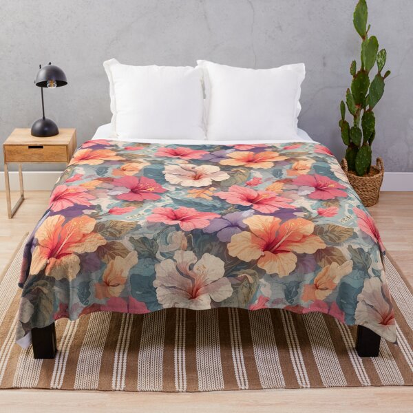 Item preview, Postal Watercolor Hibiscus Floral Pattern 2 designed and sold by Rae-SunshineArt.