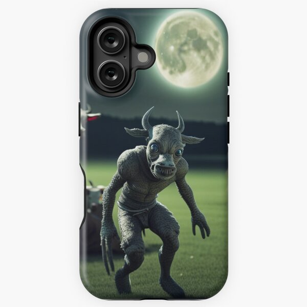Ugly Alien playing Football iPhone Tough Case