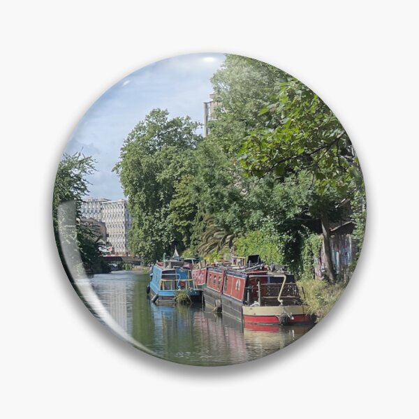 Item preview, Narrow boats on the Hertford Union Canal Victoria Park Tower Hamlets Hackney London designed and sold by NesheYx.