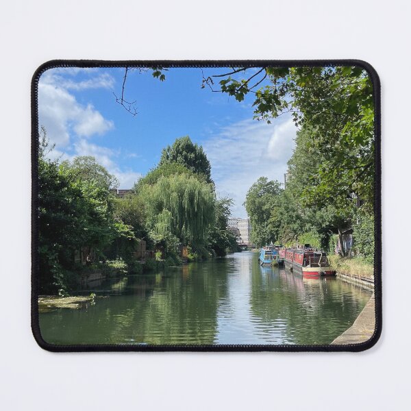Item preview, Narrow boats on the Hertford Union Canal Victoria Park Tower Hamlets Hackney London designed and sold by NesheYx.
