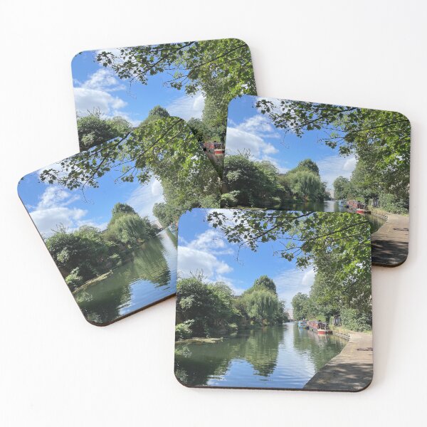 Item preview, Narrow boats on the Hertford Union Canal Victoria Park Tower Hamlets Hackney London designed and sold by NesheYx.