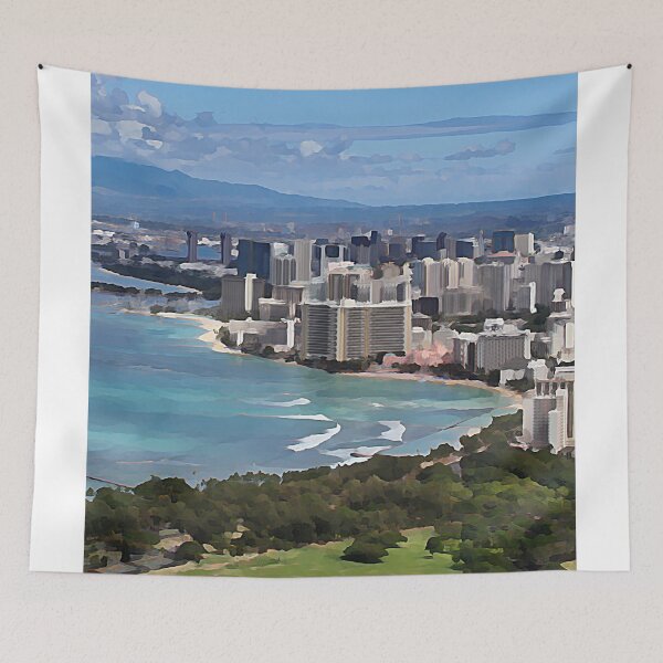 Item preview, Waikiki - O'ahu Poster designed and sold by ryanstravels.