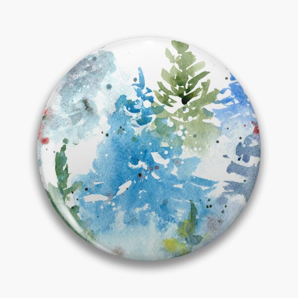 Item preview, Rainbow colored misty, foggy forest watercolor painting designed and sold by AnissaF.