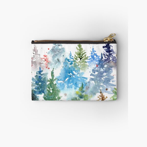 Item preview, Rainbow colored misty, foggy forest watercolor painting designed and sold by AnissaF.