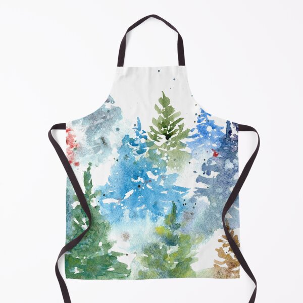 Item preview, Rainbow colored misty, foggy forest watercolor painting designed and sold by AnissaF.