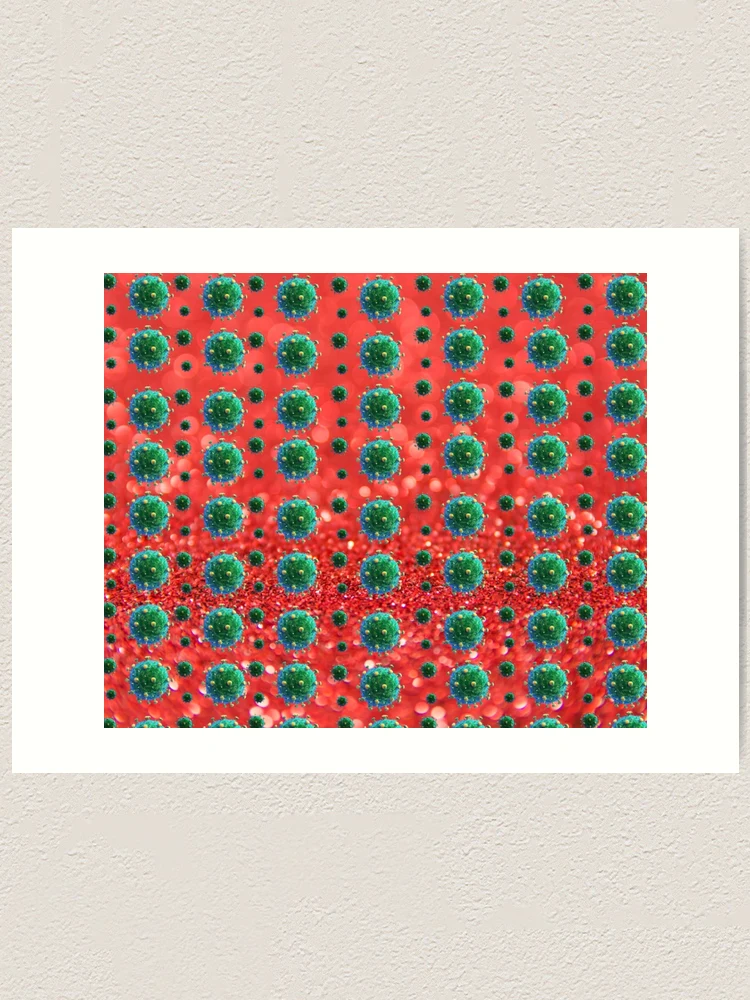 Aperçu 1 sur 3. Impression artistique avec l'œuvre Sida Motif Rouges créée et vendue par Profitrip.