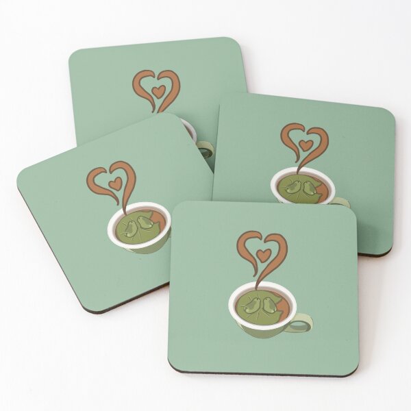 Item preview, A Whole Latte Love (Green Background) designed and sold by octopuscafe.