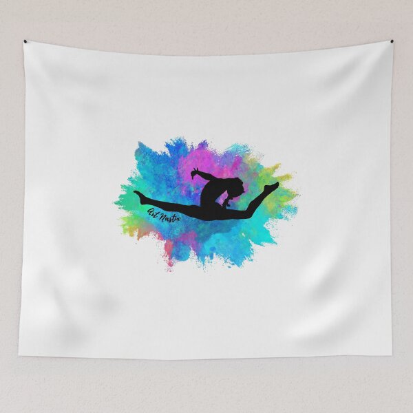 Item preview, Dancer /Gymnast Silhouette art Leap designed and sold by ArtNastix.