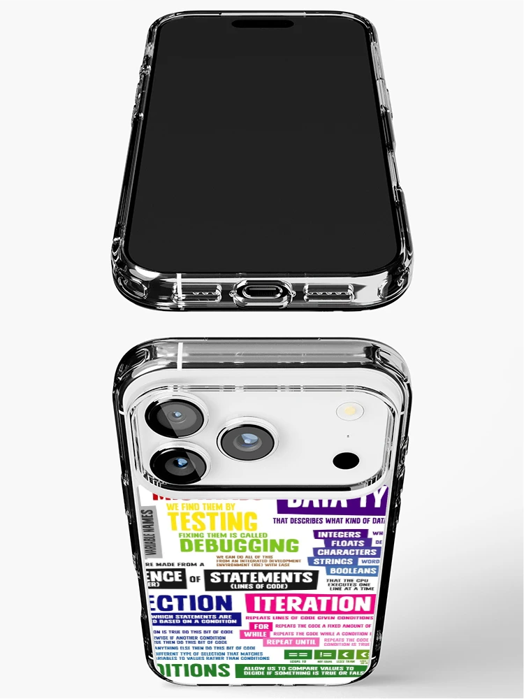Thumbnail 3 of 5, iPhone Case, Programming Coding Key Vocabulary Literacy and Definitions designed and sold by lessonhacker.