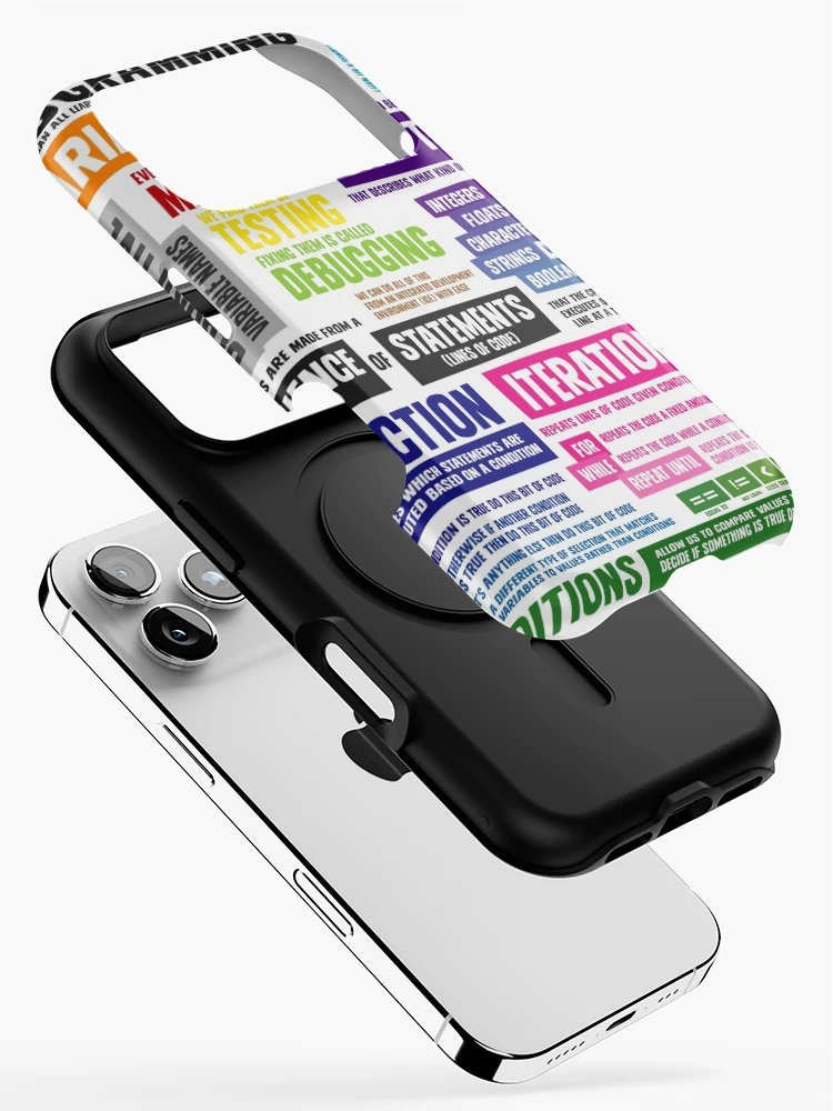 Thumbnail 2 of 4, iPhone Case, Programming Coding Key Vocabulary Literacy and Definitions designed and sold by lessonhacker.