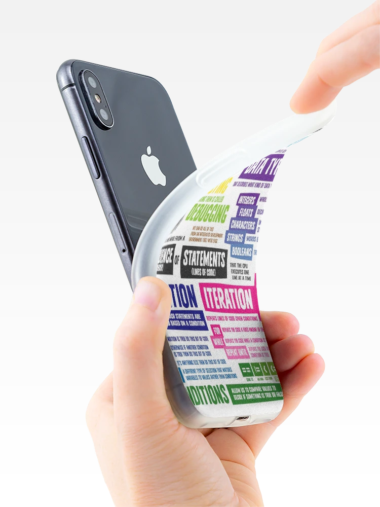 Thumbnail 4 of 5, iPhone Case, Programming Coding Key Vocabulary Literacy and Definitions designed and sold by lessonhacker.