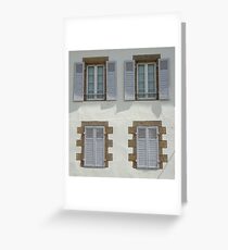 www.lizgarnett.com - Vannes Windows, Brittany Greeting Card