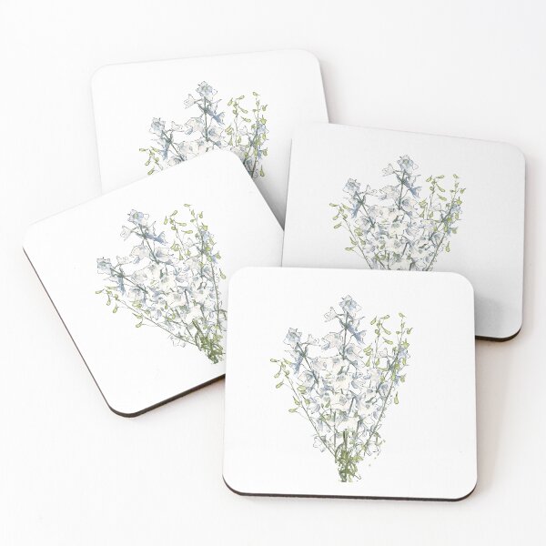 Item preview, Delphinium Flowers - White designed and sold by Pavnud.