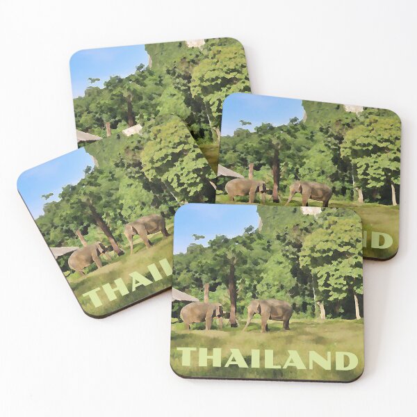 Item preview, Elephants - Thailand Poster designed and sold by ryanstravels.