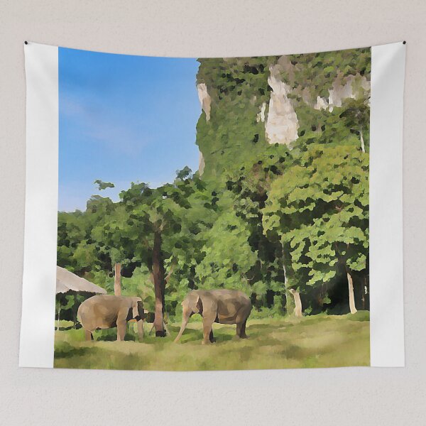 Item preview, Elephants - Thailand Poster designed and sold by ryanstravels.