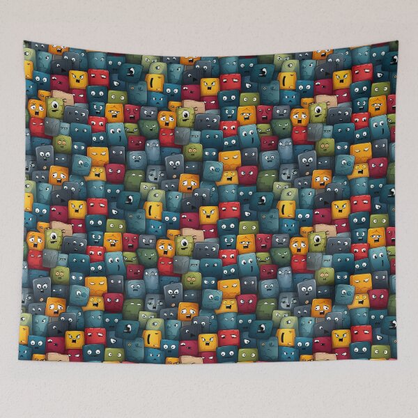 Item preview, Grumpy Emojis Pattern designed and sold by TheMerch-er.