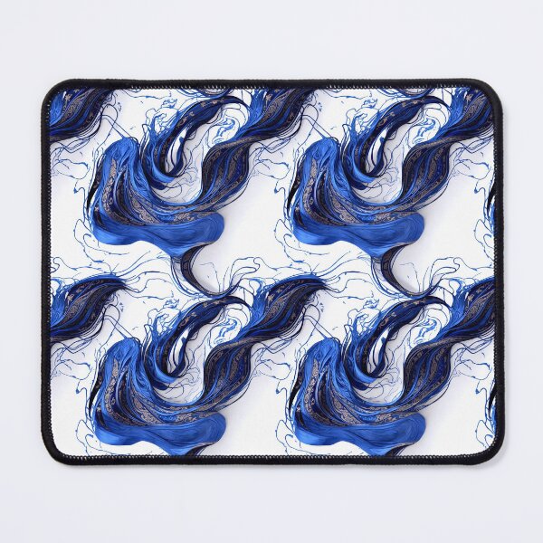 Item preview, Dark Blue and White Vibrant intricate fabric pattern  designed and sold by Theo-B.
