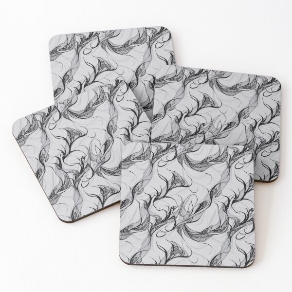 Item preview, Black and White intricate fabric pattern  designed and sold by Theo-B.