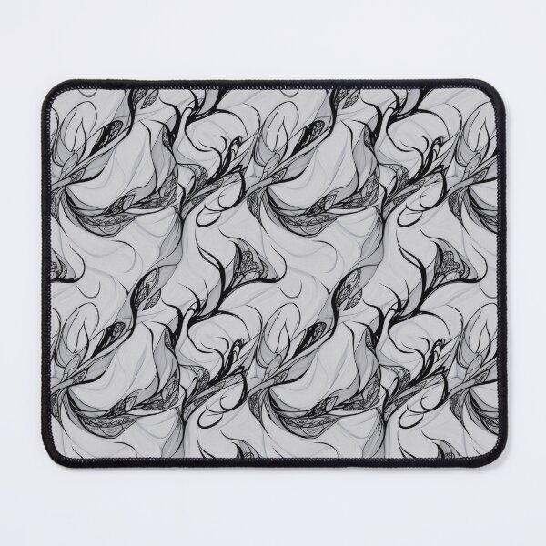 Item preview, Black and White intricate fabric pattern  designed and sold by Theo-B.