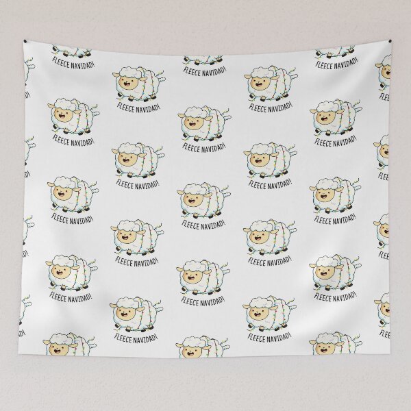 Item preview, Fleece Navidad Funny Christmas Sheep Puns  designed and sold by punnybone.