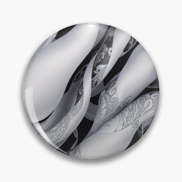 Item preview, White and Black intricate fabric pattern  designed and sold by Theo-B.