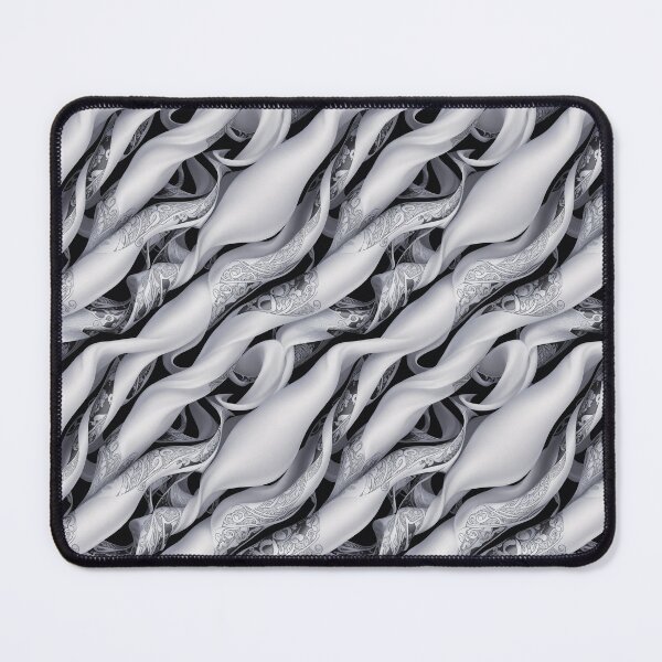 Item preview, White and Black intricate fabric pattern  designed and sold by Theo-B.