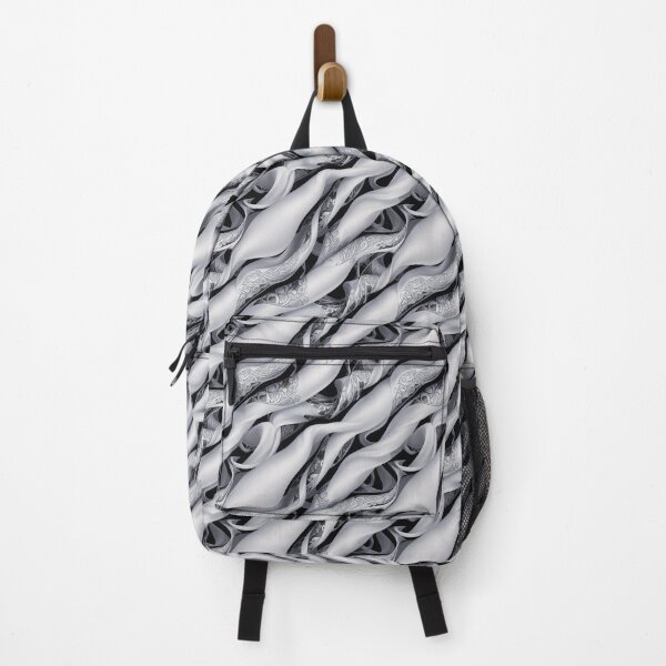 Item preview, White and Black intricate fabric pattern designed and sold by Theo-B.