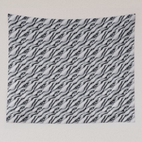 Item preview, White and Black intricate fabric pattern  designed and sold by Theo-B.