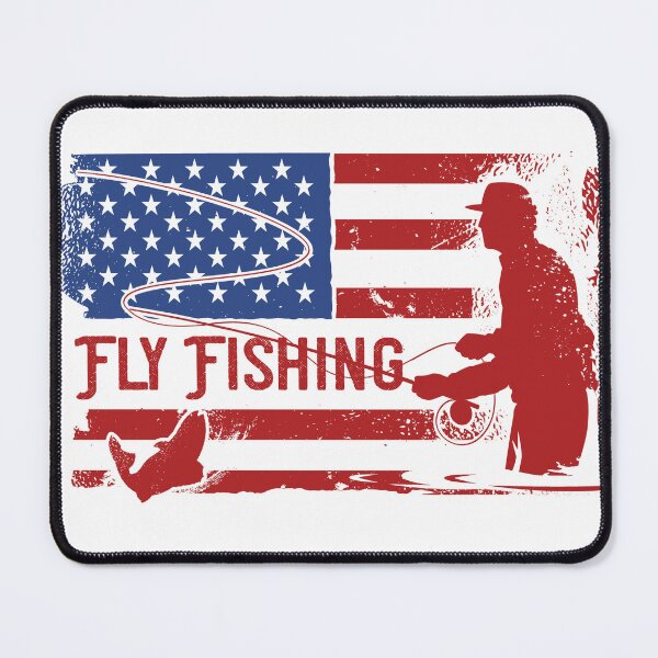 Item preview, Fly Fishing Art Vintage Look American Flag designed and sold by MarkusShirts.
