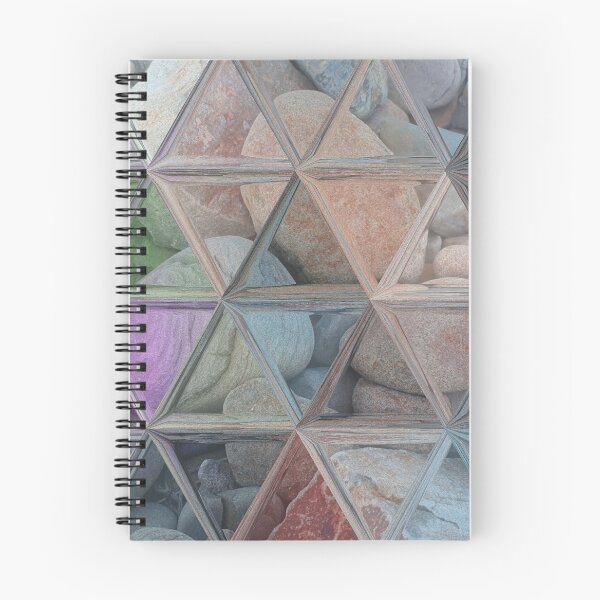 Item preview, Geometric Abstract Art Maximalist Style Triangles Mosaic over Colorful Beach Pebbles 2 of 4 designed and sold by Beachy.