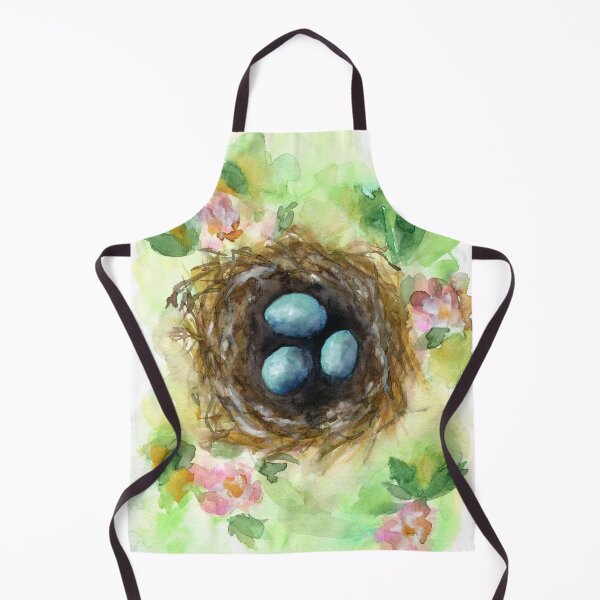 Item preview, Robin eggs bird nest watercolor painting designed and sold by AnissaF.