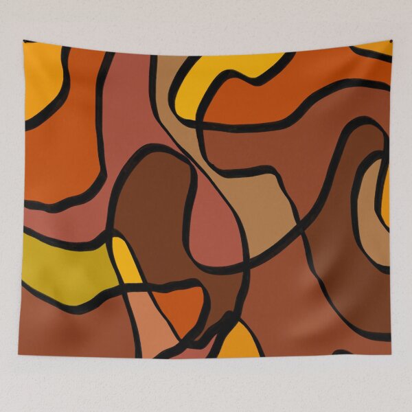 Item preview, Sunset Desert Warm Tones Neutral Sunrise Lines Abstract designed and sold by hopecope.