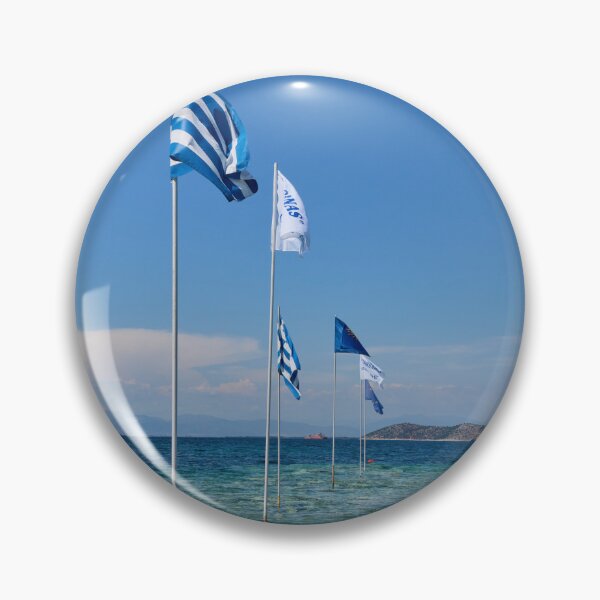 Item preview, The Flags of Tarsanas Beach. Thassos designed and sold by Jouko Lehto Photography.
