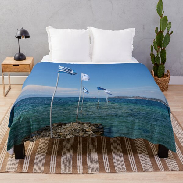 Item preview, The Flags of Tarsanas Beach. Thassos designed and sold by Jouko Lehto Photography.