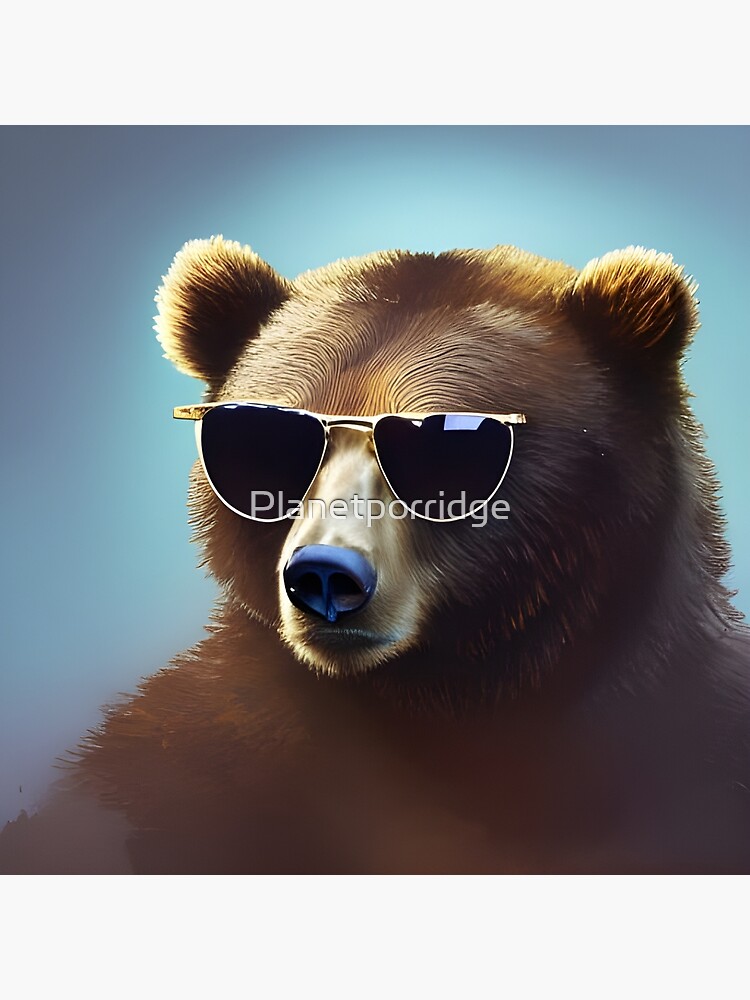 Cool bear in sunglasses | Photographic Print