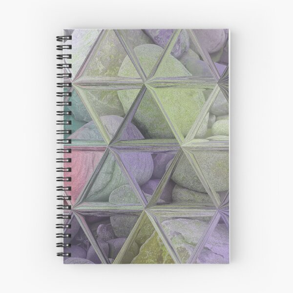 Item preview, Geometric Abstract Art Maximalist Style Triangles Mosaic over Colorful Beach Pebbles 3 of 4 designed and sold by Beachy.