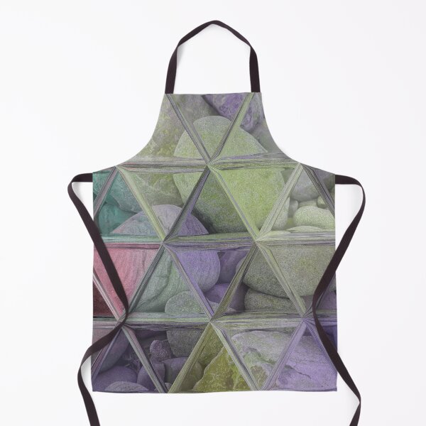 Item preview, Geometric Abstract Art Maximalist Style Triangles Mosaic over Colorful Beach Pebbles 3 of 4 designed and sold by Beachy.