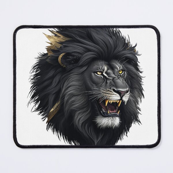 Item preview,  Fierce, the black lion designed and sold by SimpleWallArt.