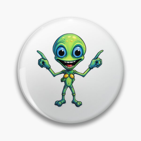 Item preview, Happy positive alien hands up designed and sold by SmileshareShop.