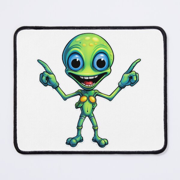 Item preview, Happy positive alien hands up designed and sold by SmileshareShop.