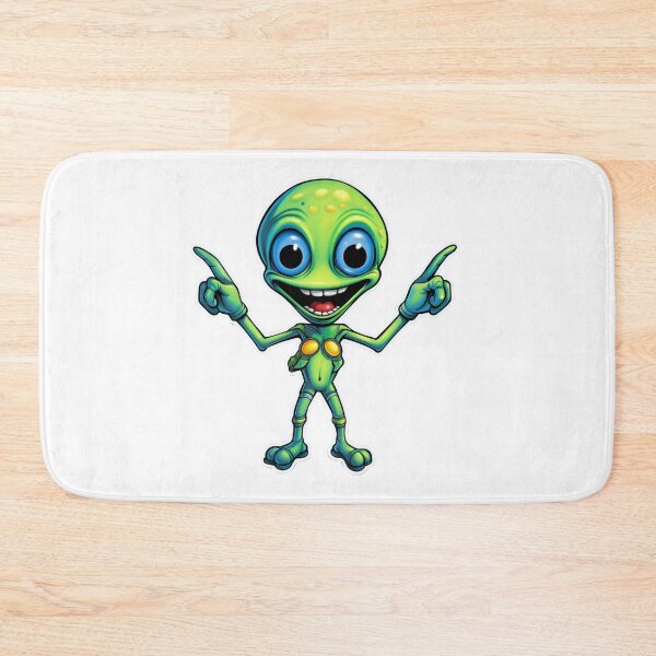 Item preview, Happy positive alien hands up designed and sold by SmileshareShop.