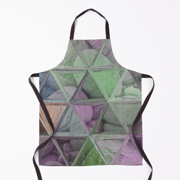 Item preview, Geometric Abstract Art Maximalist Style Triangles Mosaic over Colorful Beach Pebbles 4 of 4 designed and sold by Beachy.