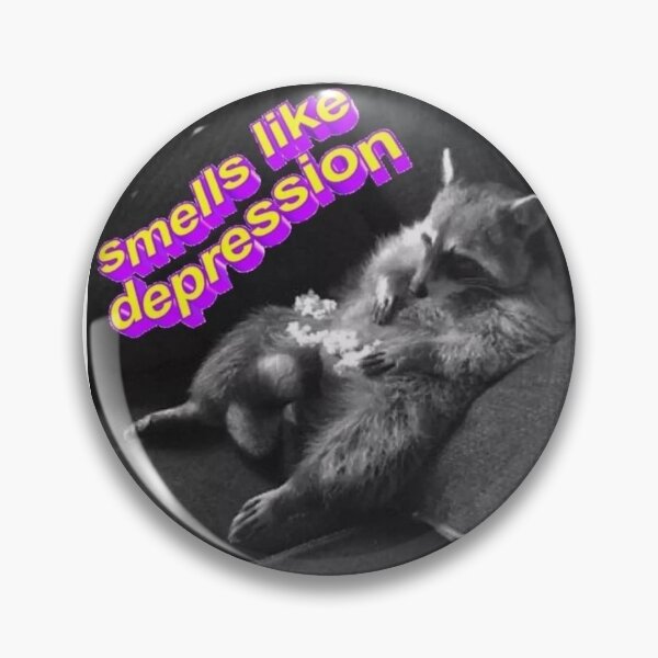 Item preview, Depression Raccoon meme designed and sold by MeanBlackCat.