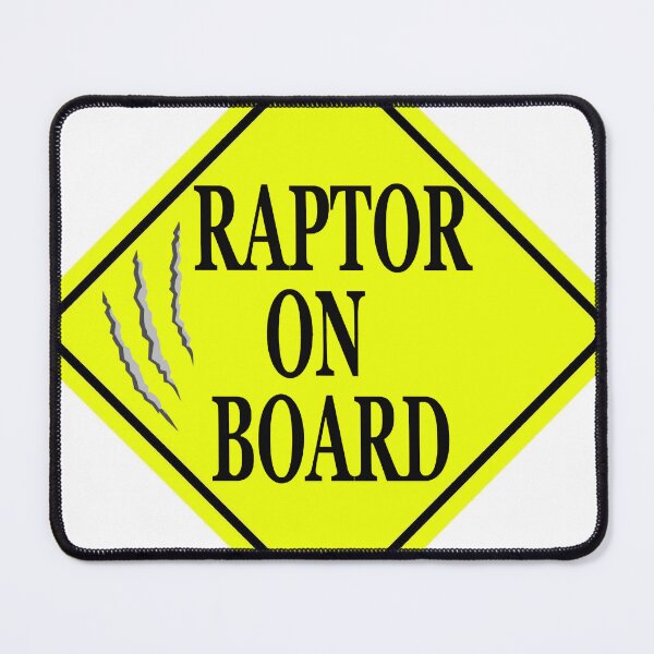 Item preview, Raptor on Board Claw Rip Tear Warning - Dino Dinosaur Sign designed and sold by dayelin-hoey.