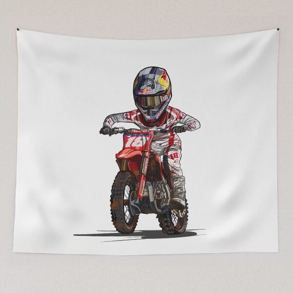 Item preview, Motocross Rider 18 cartoon graffiti art designed and sold by Exclusively Motorsport.