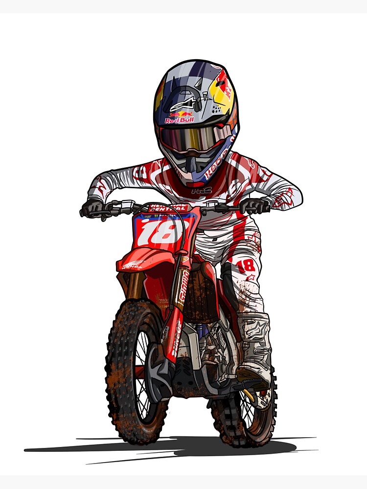 Vector Illustration of Motocross Rider or Racer Take a Turn and Overtake at  Race in Cartoon Style Full Color Stock Vector - Illustration of dangerous,  engine: 222424401