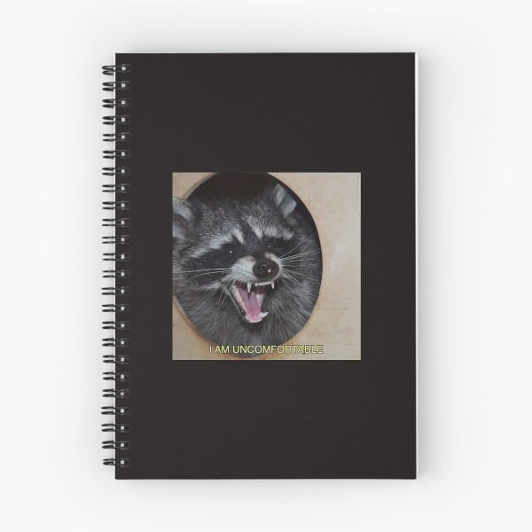 Item preview, uncomfortable raccoon meme designed and sold by MeanBlackCat.