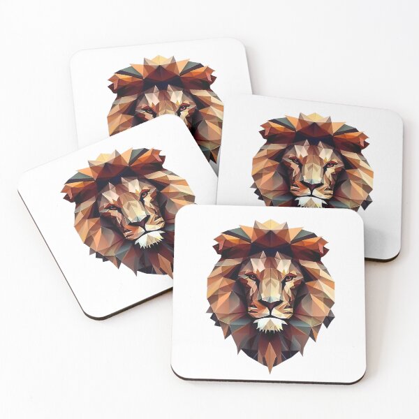 Item preview, geometric colorful lion designed and sold by Fantes.